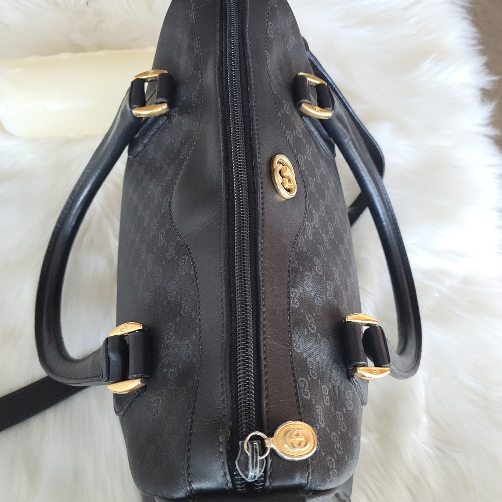 100% Authentic Gucci vintage web sherry line Boston bag - Picture 4 of 16